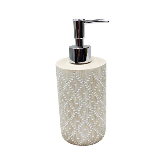 NWOT AMG Global Bathroom Accessories Soap Dispenser Mosaic Basket Weave Designn - Picture 1 of 16